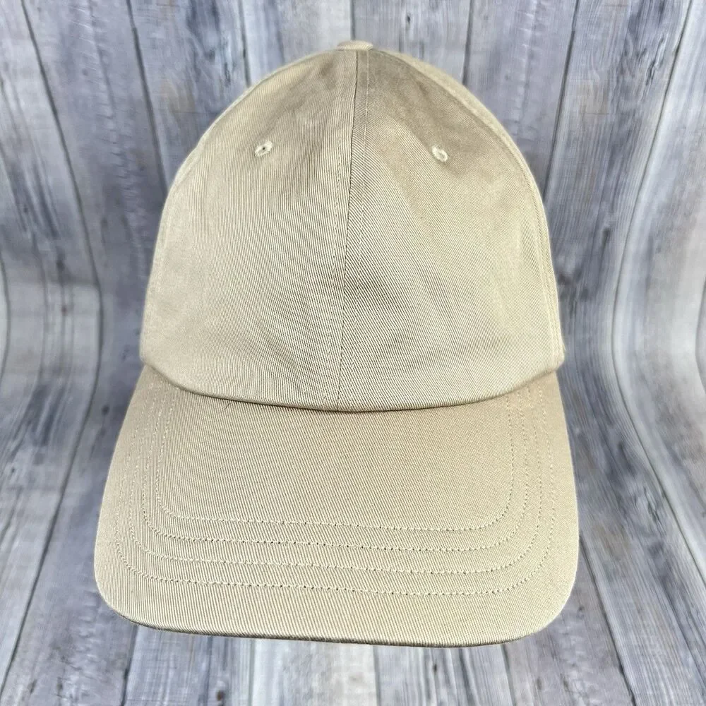 Lululemon Classic Unisex Ball Cap Size L/XL Tan Training Hat Wordmark Adjustable
